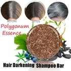 Эссенция Polygonum, шампунь для потемнения волос, батонное мыло, натуральная Органическая мягкая формула, шампунь для волос, против седины, очищение волос