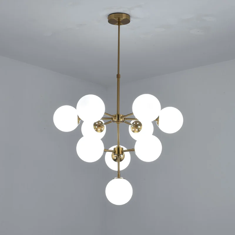 Винтажная люстра Скандинавское стекло светодиодный светильник светильники