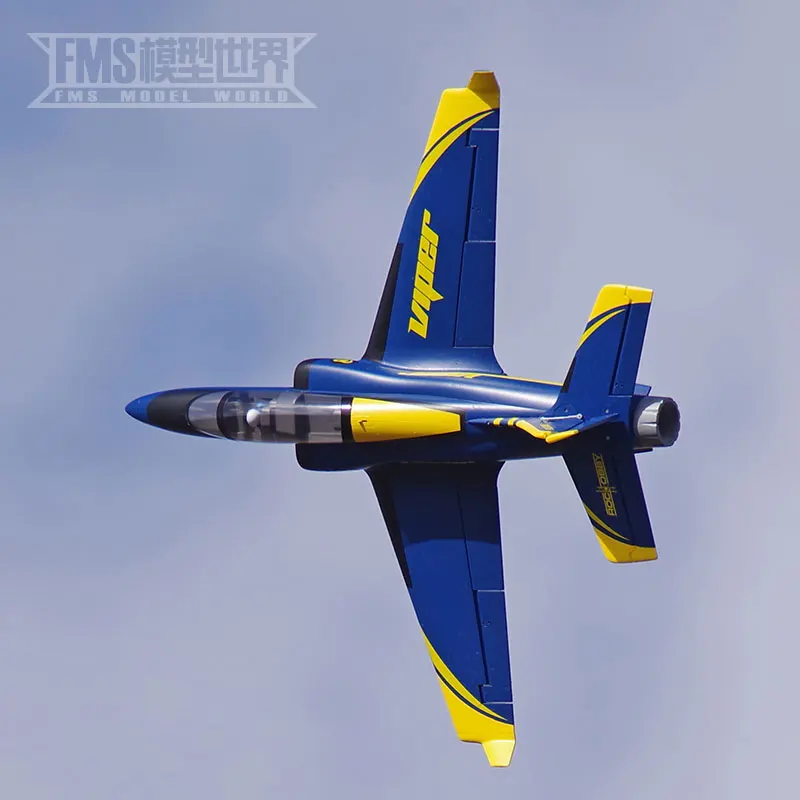 FMS Super Viper Jet 70 мм RC Ducted Fan EDF Trainer Blue 6S 6CH с убирающими клапаны EPO PNP модель самолета -