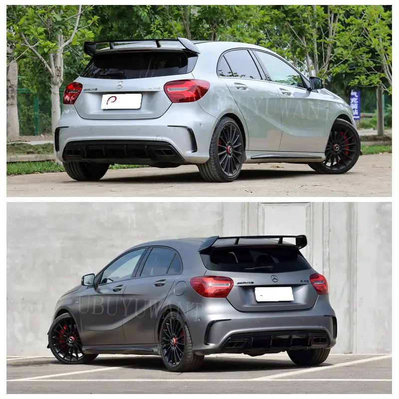 

For W176 A45 ABS Material Primer Car Rear Roof Wing spoiler For Mercedes-Benz A-Class W176 A180 A200 A260 A45 2013-2018