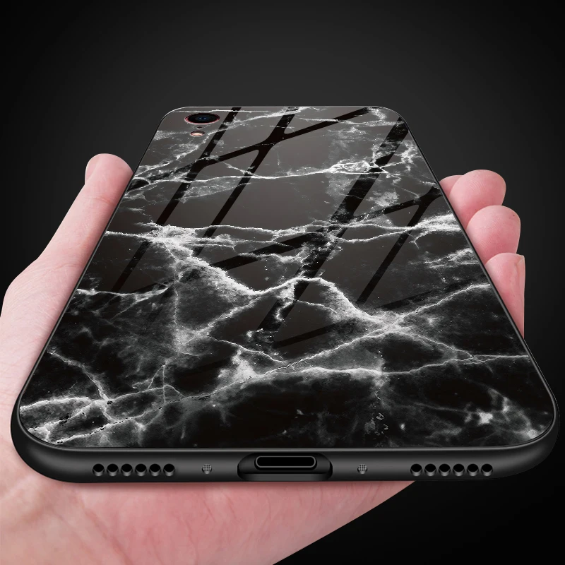 Для iPhone 5S, se, 6, 6 S, 7, 8 Plus XR XS макс. закаленное стекло чехол для Meizu M5 M6 M8 M9 Примечание 16th Plus с узором в полоску защитная оболочка