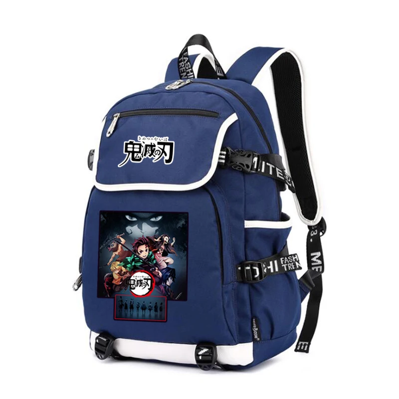 

New anti-theft Fashion Neutral Backpack Bag Shoulder Anime Demon Slayer Backpack Waterproof Student School Bags Travel Knapsack