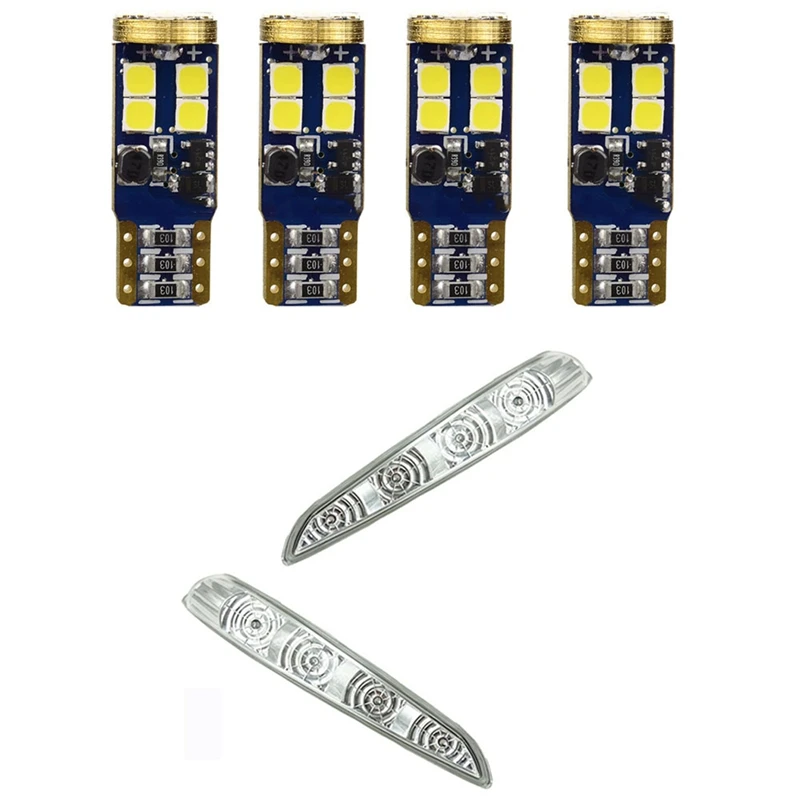 4x T10 168 светодиодная Автомобильная Лампа 194 W5W 12-Smd 3030 чипсет светодиодные лампы и 2x