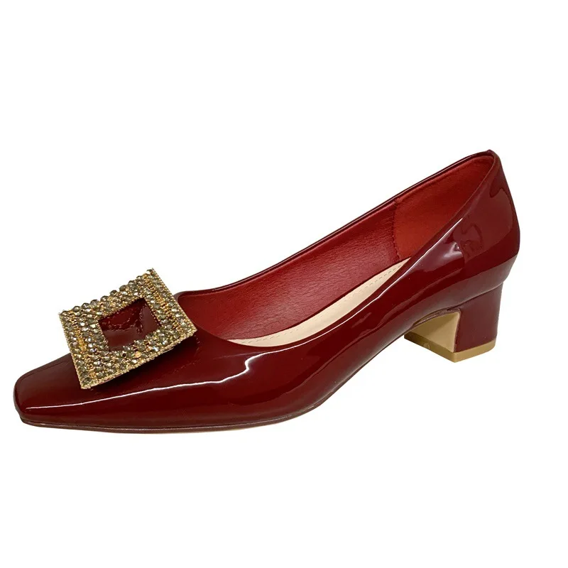 

Beige High Heels Slip On Women Metalic Shoes Shallow Mouth 2021 Branded Pumps Square Toe Sexy Sandals Footwear Lace-Up 12cm 3cm