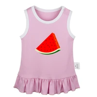 watermelon geometry fig illusion art planet arrow tie newborn baby girls dresses toddler sleeveless dress infant cotton clothes