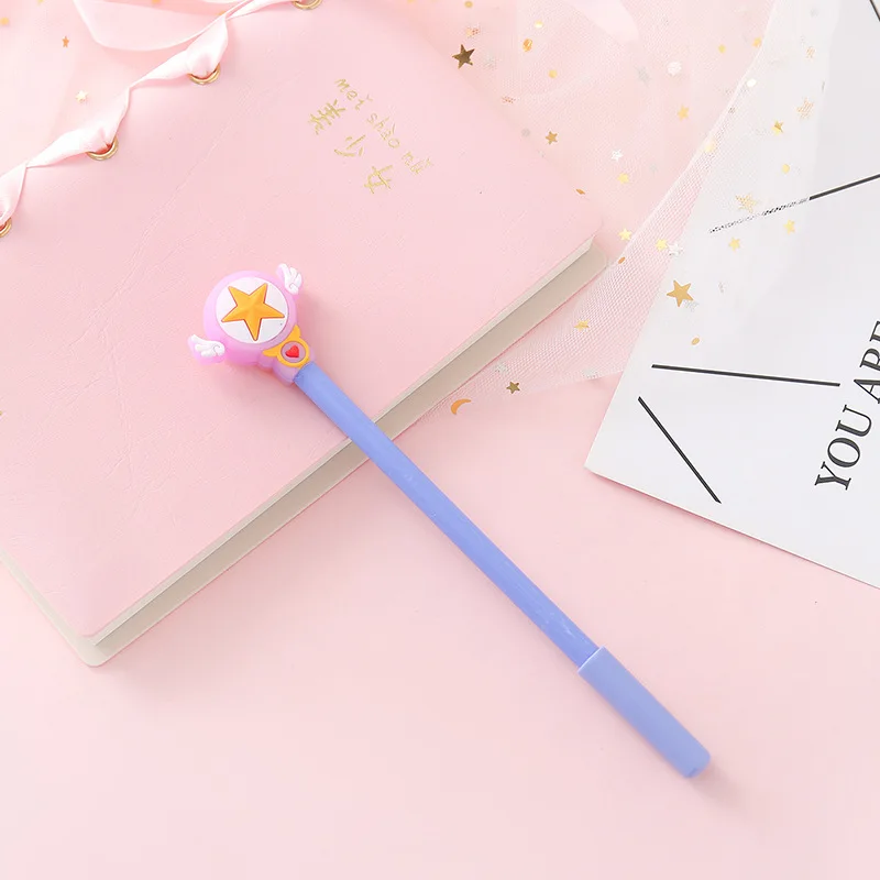 Sailor Moon Card Captor Cardcaptor Sakura magic wand Cartoon 0,5 мм карандаш гелевая ручка канцелярские принадлежности Рождественский подарок для девочки безделушка - Цвет: D