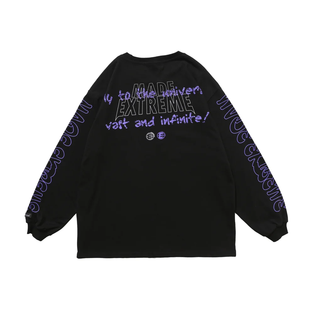 Футболка мужская в стиле хип-хоп с длинным рукавом | Мужская одежда