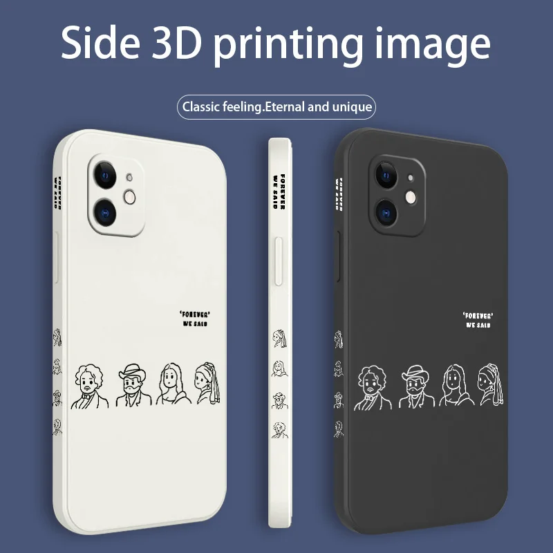 

Soft Simple Celebrity Avatar Phone Case For iPhone 12 13 Pro Max 11 X XS XR XS MAX 8 8Plus 7 7Plus 6 6S Plus Silicone Cover