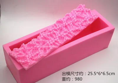 C833 rectangle Honeycomb soap mold Silicone bread mould kitchen tool