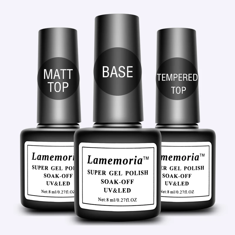 Набор гель лаков для ногтей Lamemoria 8 мл набор маникюра верхнее Базовое покрытие Hybird