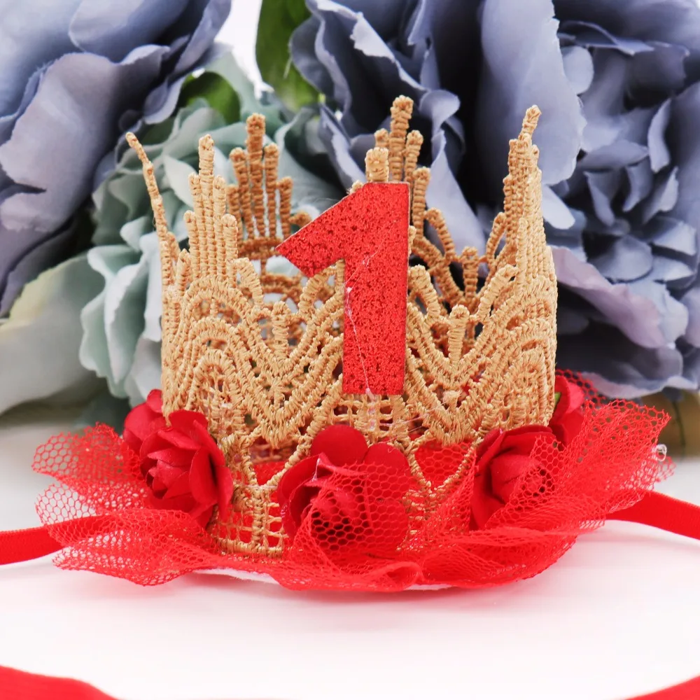 Новинка корона повязка на голову с цветочным кружевом Золотая тиара для