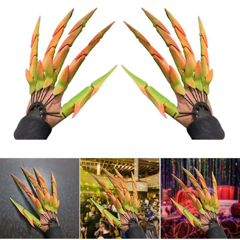 

New Mantis Articulated Fingers 3D Printed Flexible Finger Extensions Fits All Finger Size Halloween Party Cosplay Costume