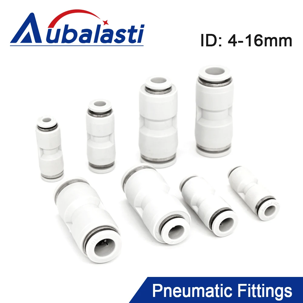 

Pneumatic Fitting Pipe Connector Tube Air Quick Fittings Water Push In Hose Couping PG 4mm 6mm 8mm 10mm 12mm 14mm PU Connector