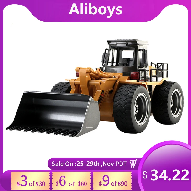 

HUINA 1:18 RC Truck Bulldozer Caterpillar Alloy Tractor Model Engineering Cars Excavator 2.4G Radio Controlled Car Toys For Boys
