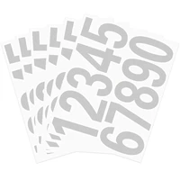 6 sheetsset of free numbers customizable stickers engraving digital stickers reflective digital stickers 234 inch new