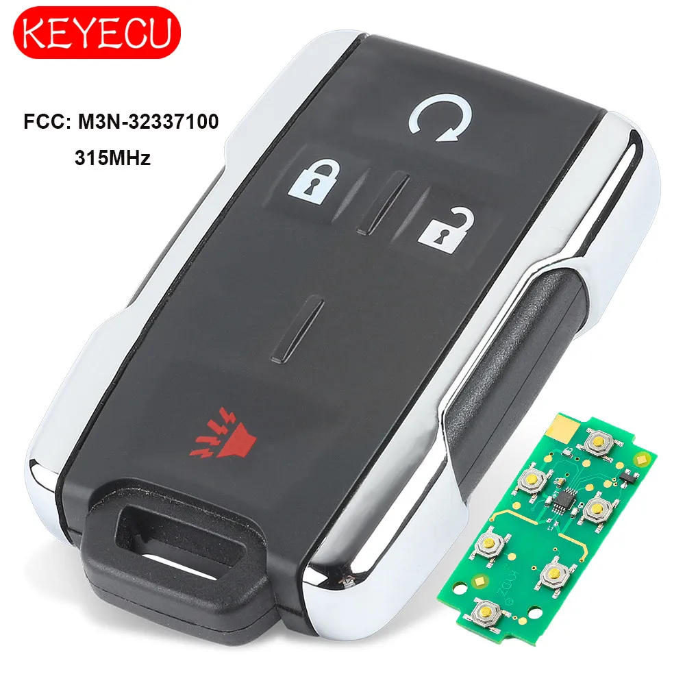 KEYECU сменный пульт дистанционного управления Fob 4B для Chevrolet Tahoe Suburban GMC Yukon FCC # M3N