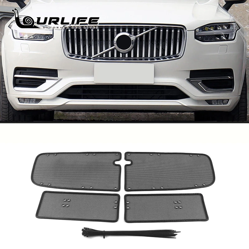 

For Volvo XC90 2017 2018 2019 2020 Steel Front Insect Grill Net Screening Protective Mesh Cover Accessories