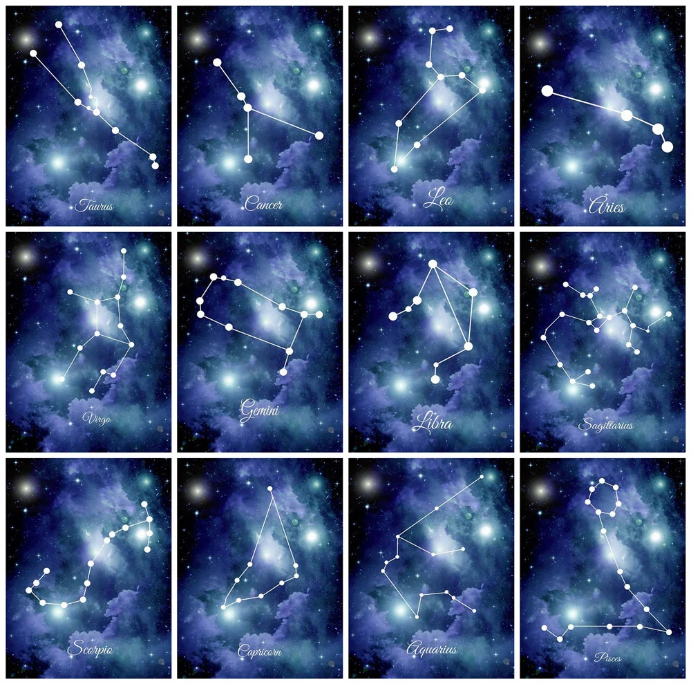

Алмазная 5D картина Huacan, полноразмерная вышивка с зодиаком, картины с изображением созвездий, мозаика для украшения дома