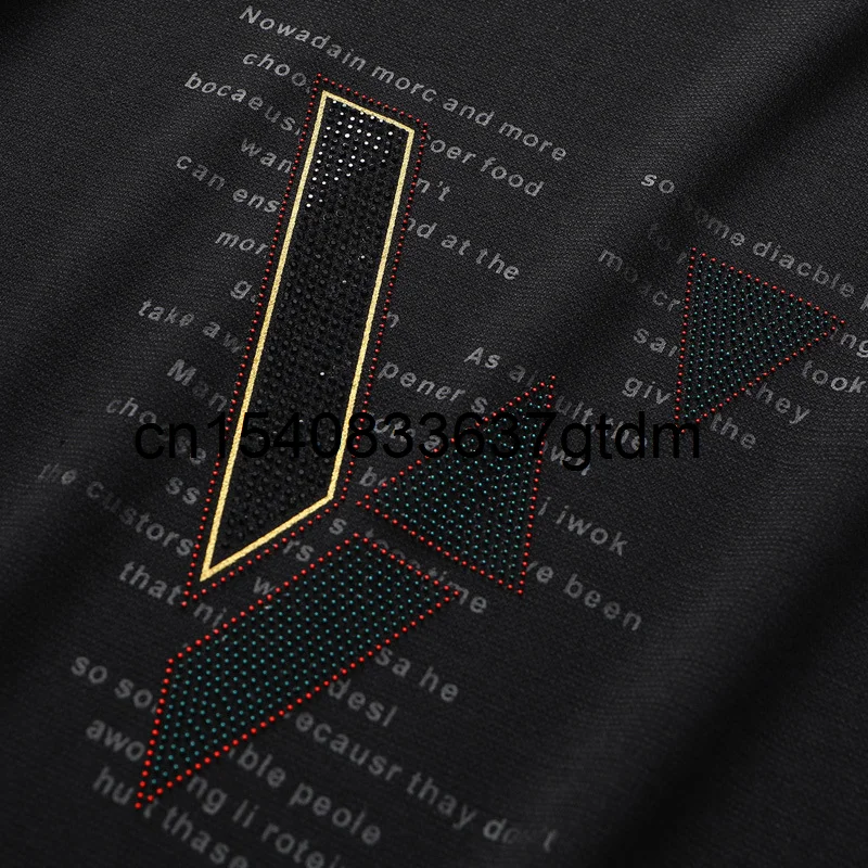 

Autumn new men's fattening plus size black round neck printing long sleeve men's fat round neck long sleeve T-shirt