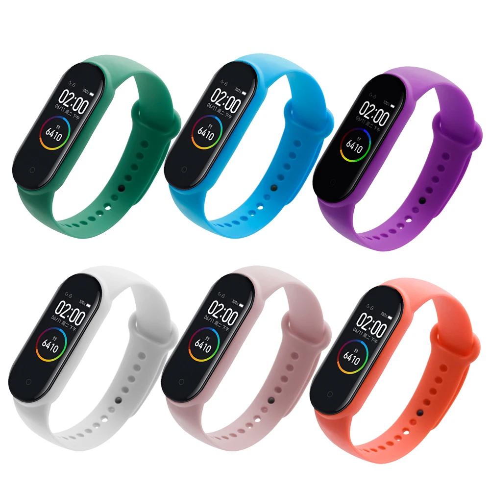 

Силиконовый цифровой смарт-браслет для Xiaomi Mi Band 5/6, водонепроницаемый цветной ремешок для Mi Band 5, спортивный ремешок для наручных часов