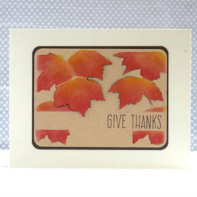 Высечки с кленовым узором для изготовления карт прямоугольные высечки кленовыми