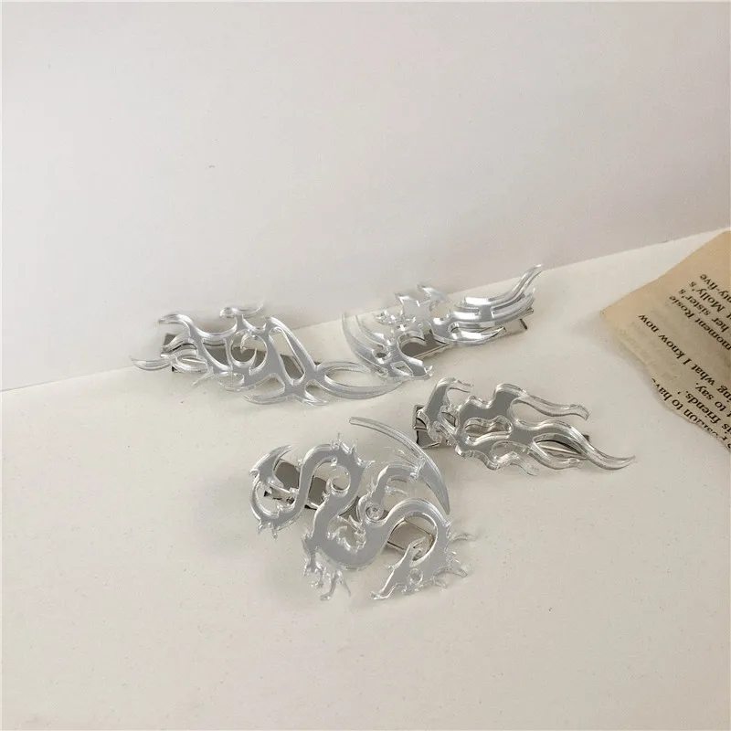 

Super Fashion Punk Mirror Hairpin Harajuku Style Hair Clip Acrylic Hair Accessories Unique Design Barrettes Side Clip for Girl