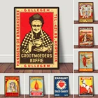 Просители Koffie, печать спичечной коробки, голландский настенный постер, винтажный постер, печать для гостиной, домашний декор