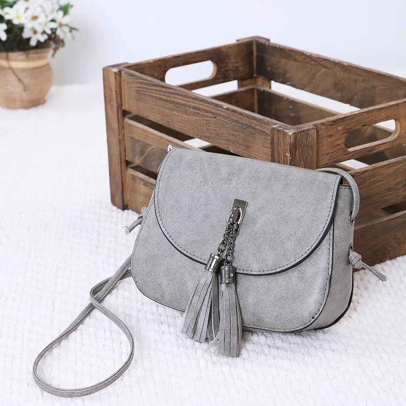 

Mini Women Flap Bag Vintage Tassel Crossbody Bags Fashion Teenage Girls Messenger Shoulder Bags Small Cellphone Handbag XA833H