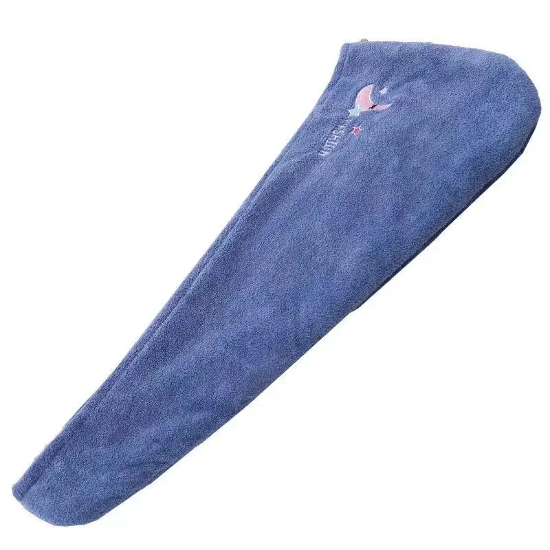 

Hair dryer cap super absorbent shower cap quick dry embroidered towel wrap female adult long hair wipe headband