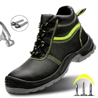 new safety boots for men steel toe work shoes safety shoes leather waterproof mens boots anti smashing work boots winter shoes
