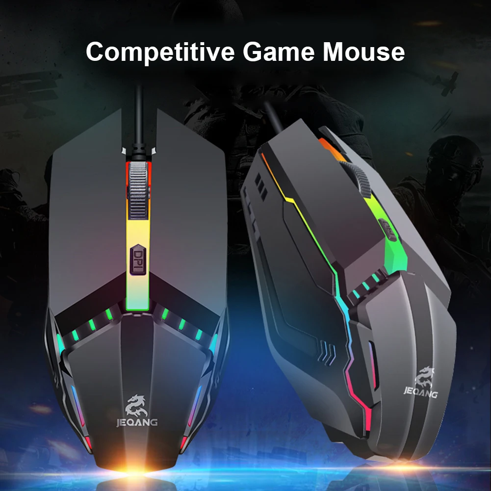 

Desktop Professional Computer Mouse JM-530 Universal USB Wired Gaming Mouse 3 Gear 1600DPI Adjustable Backlight Mice
