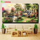 Сельский сад, 3d фотокартина, вышивка крестиком, Алмазная мозаика, полная квадратная круглая Алмазная вышивка, страна чудес, J221
