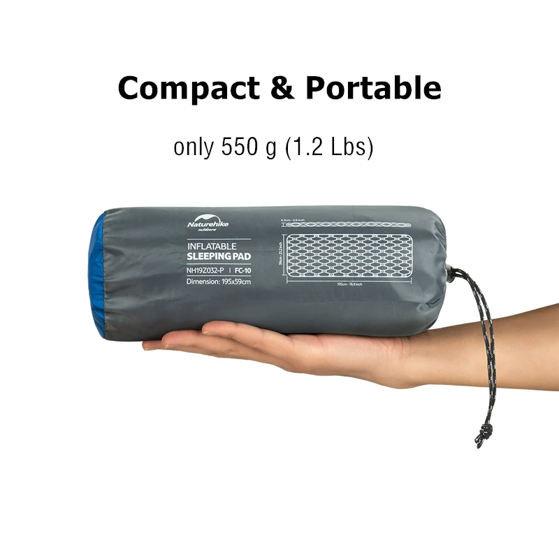 Naturehike inflatable mattress надувной матрас Сверхлегкий в палатку воздушный коврик для