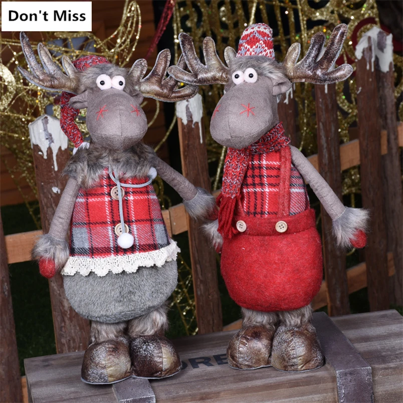 Рождественский орнамент олень кукла рождественский подарок для ребенка фигурка