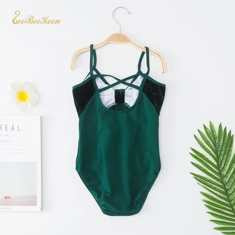 Бархатный гимнастический трико для балета и танцев слинг балерины детская