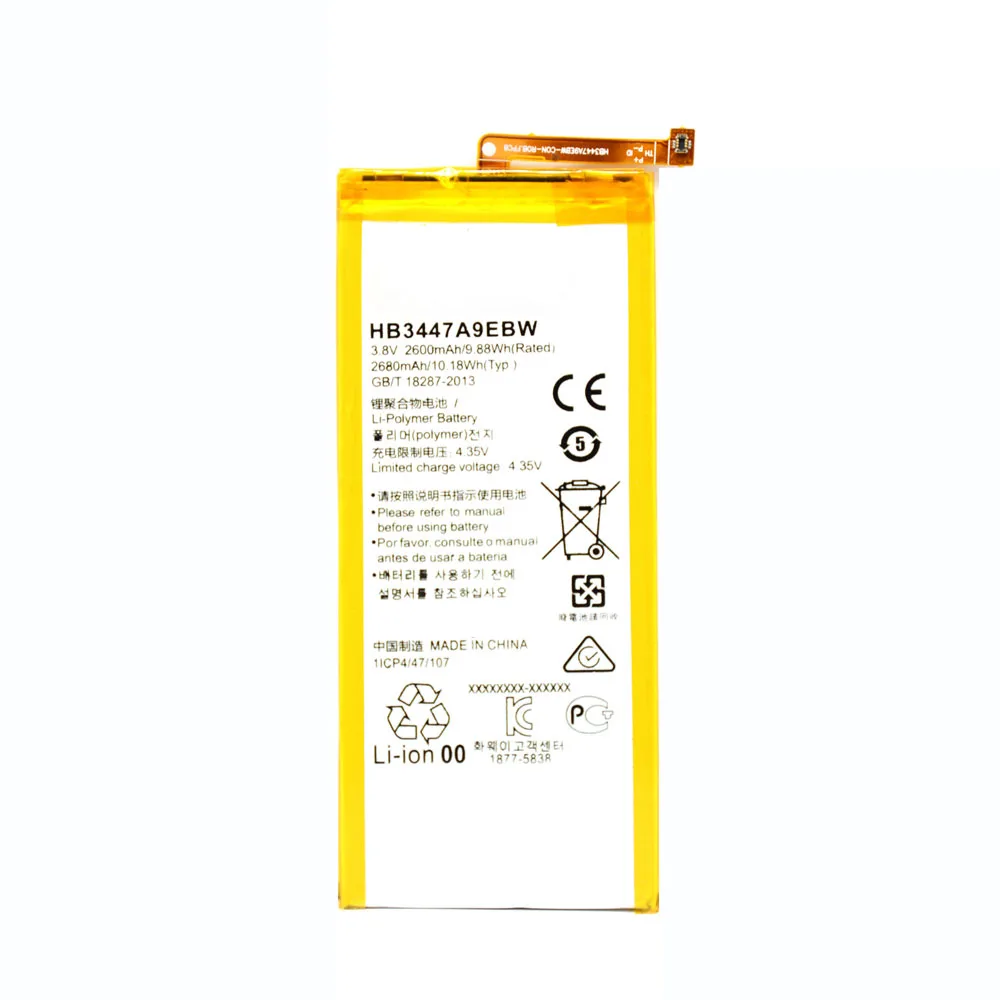 QrxPower оригинальная запасная батарея 2600 мАч HB3447A9EBW для Huawei Ascend P8 GRA