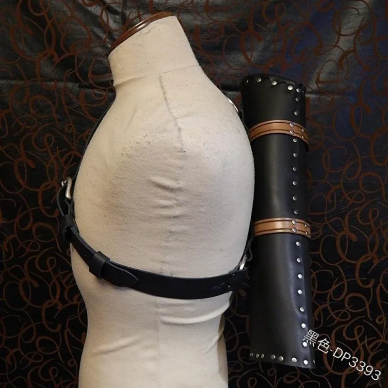 Стремпанк Средневековый ручной ланцет Традиционная стрельба из лука Монгольский ударник Кожаный держатель стрел для косплея и охоты.