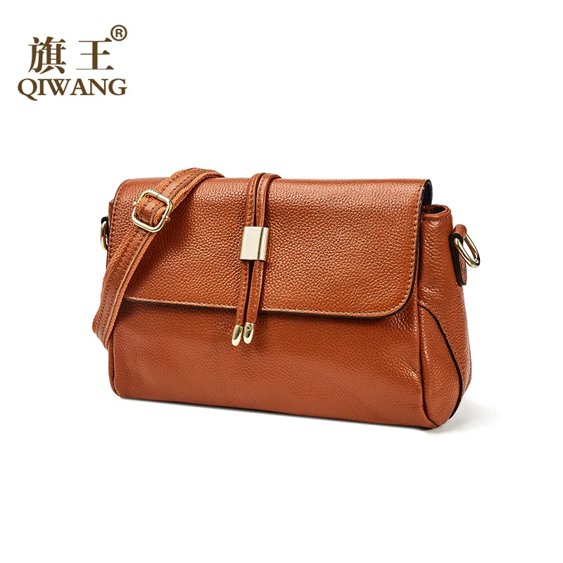 Мягкие женские сумки через плечо из 100% воловьей кожи простая Большая