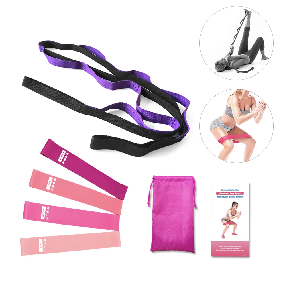 Набор оборудования для йоги 5 шт. набор резистивных лент с ромашками дома