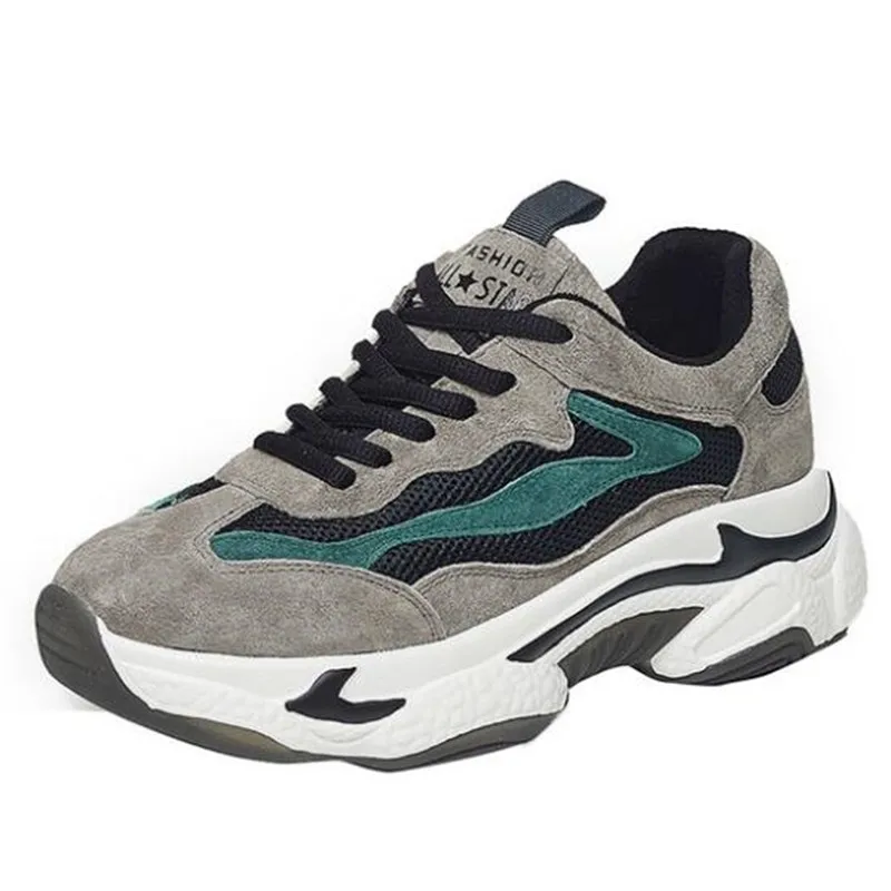 Женские кожаные туфли на танкетке Зимние теплые кроссовки | Обувь