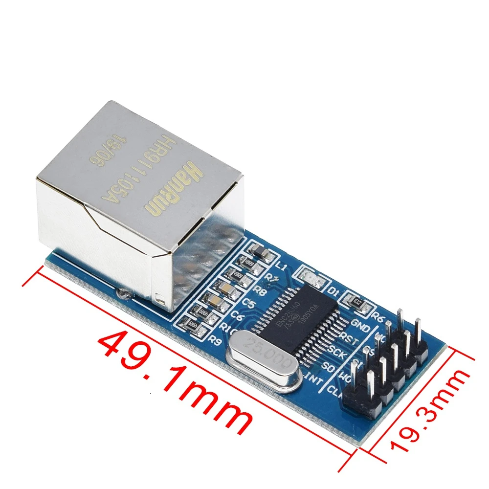 ShengYang мини ENC28J60 Ethernet LAN сетевой модуль для Arduino 51 AVR SPI PIC STM32 LPC