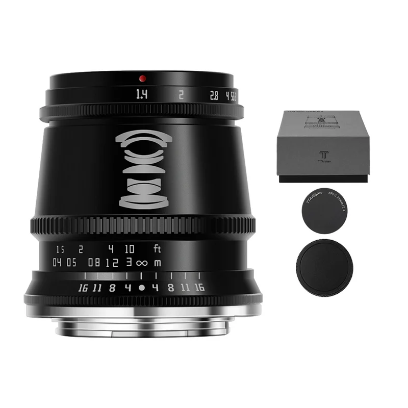 TTArtisan 17mm F1.4 APS-C Cameras Lens Manual Focus MF for Canon M EF-M EOS-M Sony E Fujifilm X Fuji X M43 M4/3 Mount