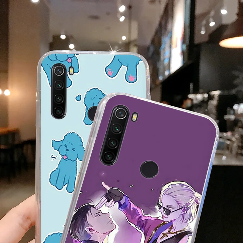 Чехол для телефона Xiaomi Redmi 9 9C 7a 9A 8A Note 10 8T 7 8 Pro 9T 9s аниме Юри на льду прозрачные