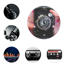 Cartoon Hand Dj Turn Table MixTape Camera Icons Pins Badge Decoration Brooches Metal Badges For Clothes Backpack Decoration 58mm