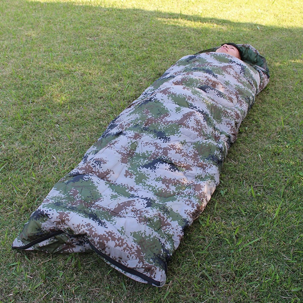 

Filling Winter Sleeping Bag Lazy Bag Outdoor Camping Sleeping Bag Nylon Camouflage Portable Envelope Sleeping Bed