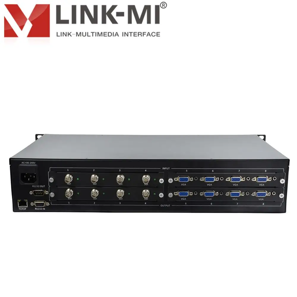 LINK-MI MX88H 8x8 Профессиональный 4K видеоматричный коммутатор с поддержкой HDMI DVI VGA SDI