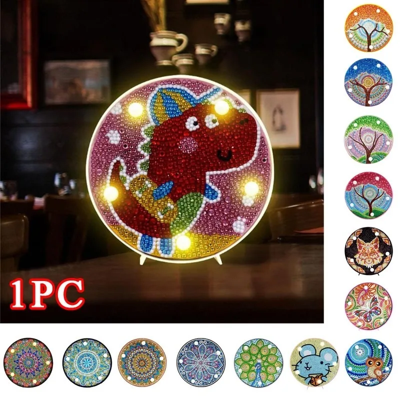 LED Decoration Light DIY Diamond Painting Light Embroidery Light Home Decoration Diamond Unique Gift  Painting Lamp Night light