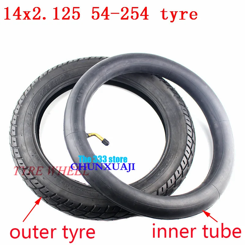 

14*2,125 шина 14X2,125 54-254 шина внутренняя трубка подходит для многих газовых электрических скутеров электровелосипед 14x2,125 надувная шина 14 дюймов