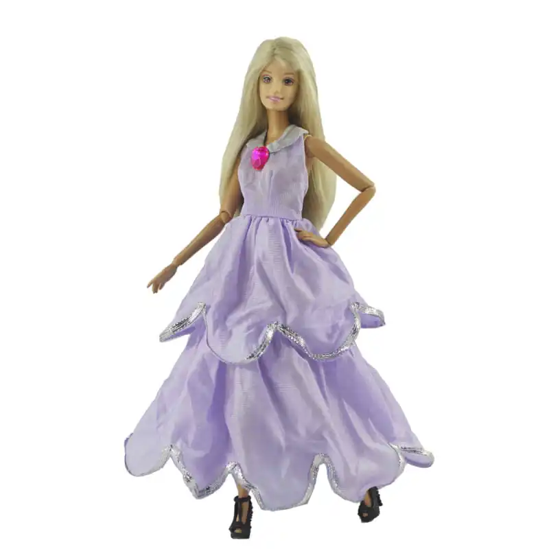 

Violet Evening Dress Outfit Suit Sets for Barbie BJD FR SD Doll Clothes Role Play Accessories Toys for Girl