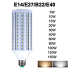 AC85-265V E27 B22 E40 E14 светодиодная лампочка 5730 2835SMD 5 Вт-150 Вт светодиодный ная кукурузная лампа Энергосберегающая лампа для украшения дома освещение
